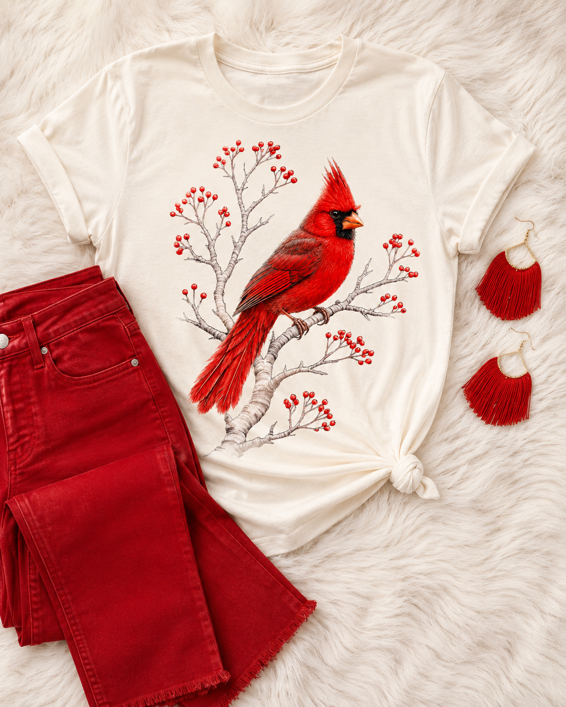 Winter Cardinal Graphic Tee