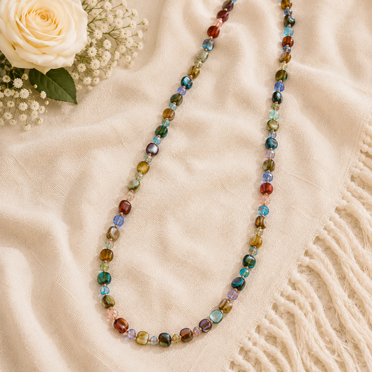 Boho Multi-Color Shell Beaded Necklace